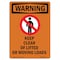 Signmission Safety Sign, OSHA WARNING, 7" Height, Keep Clear Of Lifted, Portrait OS-WS-D-57-V-13270 - alternate 1
